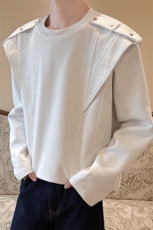 男款秋季痞帅设计感解构拼接垫肩重磅长袖T恤XZ514-2-TT24-P58，男装T恤，星座514-2(原B239)
