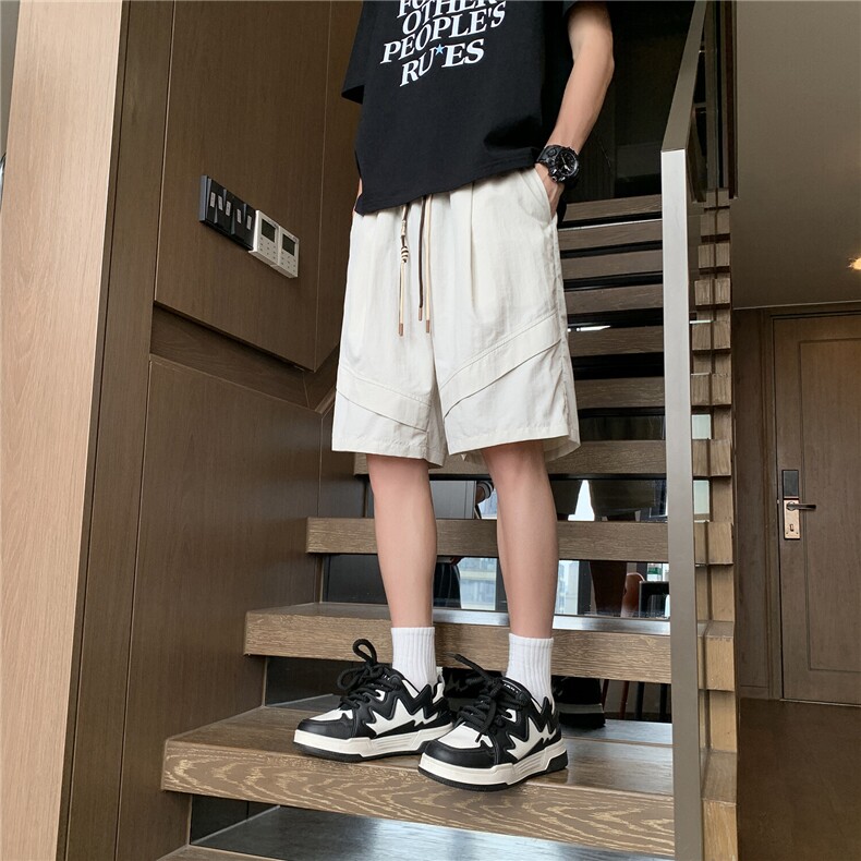 解构拼接速干冰丝五分短裤DK027模特酒店锦纶(S-2XL)TP22,男装休闲裤,电商A088
