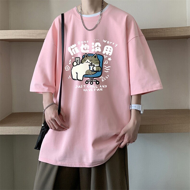 230g重磅纯棉短袖t恤男大码半袖半截袖DX17403-P20,男装T恤,电商A040