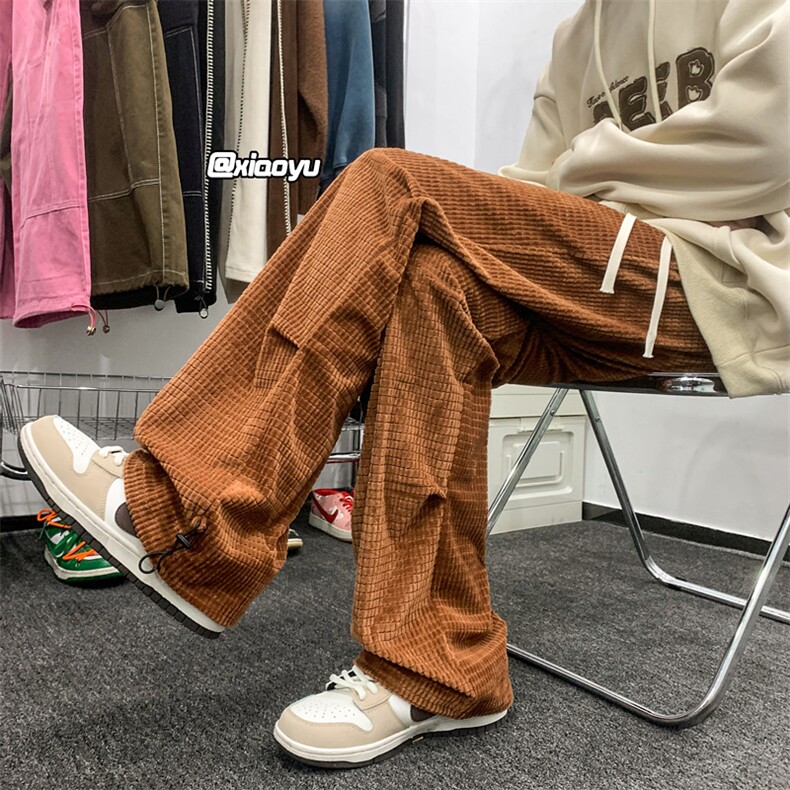 XZ616 秋冬季宽松百搭灯芯绒玉米粒抽绳休闲裤 TY954 P45控58图片
