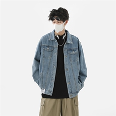 xz905-2-JK123#P70-（控108）春季美式高街休闲牛仔外套，男装工装外套，星座905-2