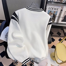 23年春秋冬季ins毛呢子棒球服外套男女学生宽松加厚情侣夹克-B611，男装夹克，星座601-2