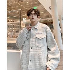 小香风外套男秋冬棉服宽松痞帅夹克加厚高级感上衣青年潮JW9204，男装夹克，星座1116A-1（原606A）