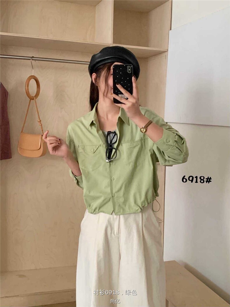 2025年夏季日常百搭宽松型时尚,女装衬衫,洛丽兰可