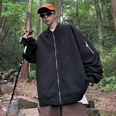 夹克男潮街头痞帅宽松外套棒球服情侣休闲上衣潮JK902P63，男装夹克，星座410-2