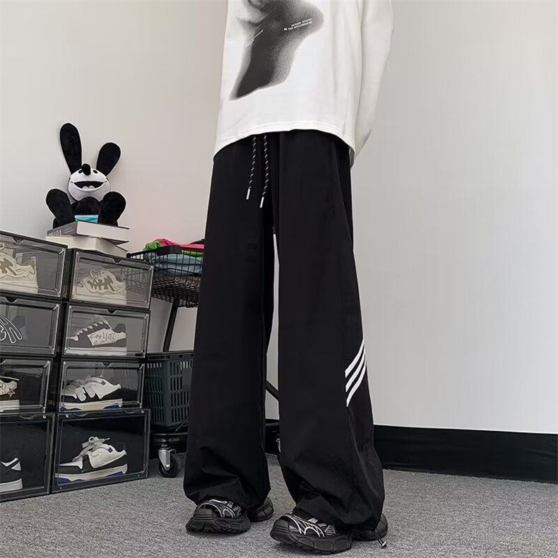 条纹设计抽绳速干裤男夏季直筒美式运动休闲长裤K999-310B-1-P36,男装休闲裤,星座310B-1