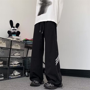 条纹设计抽绳速干裤男夏季直筒美式运动休闲长裤K999-310B-1-P36图片