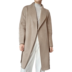 中长款气质大衣2024年秋冬季新款羊毛双面呢大衣，女装双面呢大衣，织美生