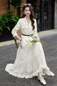 现货2026年春季新款女气质时尚潮流小外套上衣半身裙连衣裙套装图片