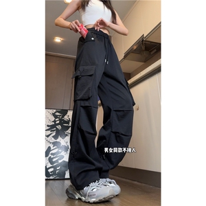 抖音品质潮流新款工装口袋宽松松紧休闲裤B315-K24238-特p40控78图片