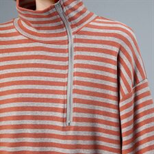 2021秋冬新款时尚条纹宽松卫衣舒适百搭显瘦上衣，女装卫衣/绒衫，莜菲儿