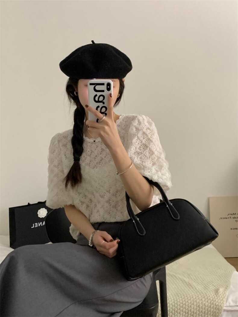 上新够花蕾丝拼接小衫，其它，DAP