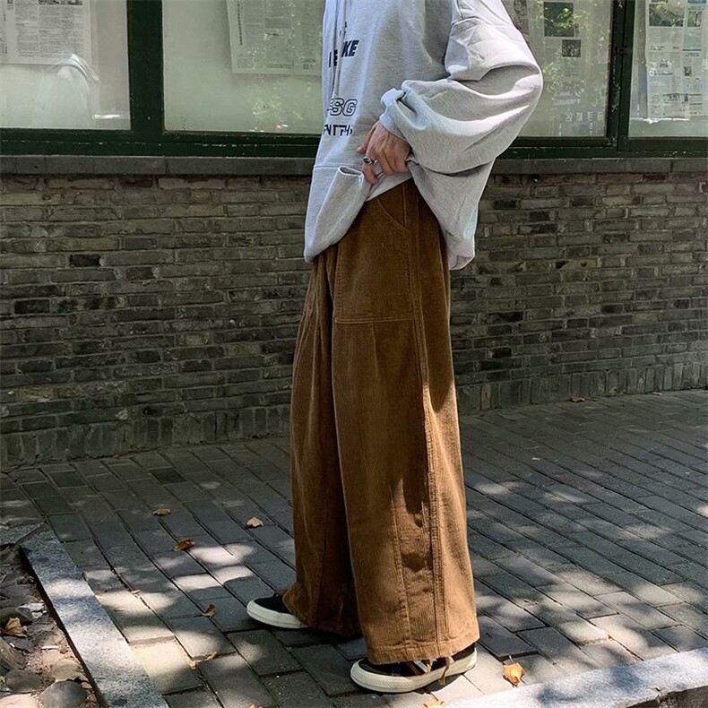男秋季新款灯芯绒阔腿休闲裤K016P30,男装休闲裤,星座1116-2