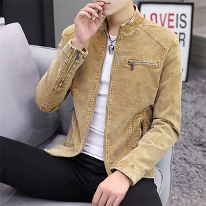 JK1856-P100牛仔外套男韩版修身立领夹克男士休闲百搭青年帅气图片