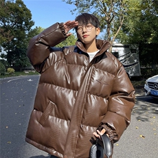 港风鳄鱼纹钢印字母图案设计大码休闲潮流棉衣男MY77727P128控168，男装棉衣，星座227-7