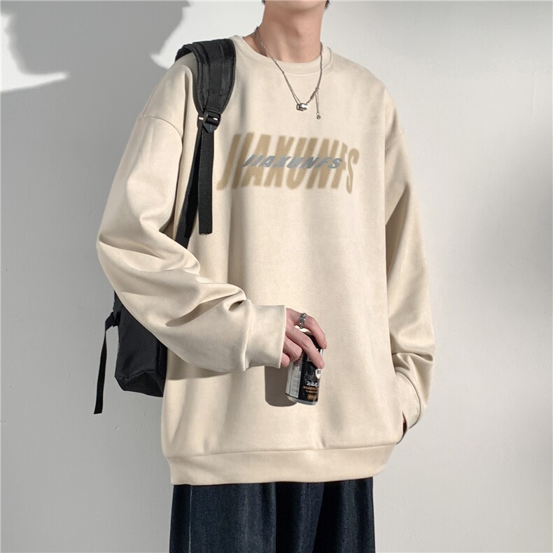 港风大码长T潮流麂皮绒套头圆领长袖卫衣TC1003-P34【特价】图片