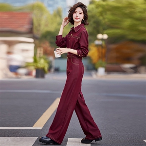 （现货）2026春新款女洋气显瘦高腰天丝港风时髦流行牛仔连体裤图片