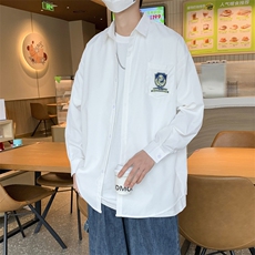 S01-P35学院风宽松型长袖衬衫，男装衬衫，星座1501-1