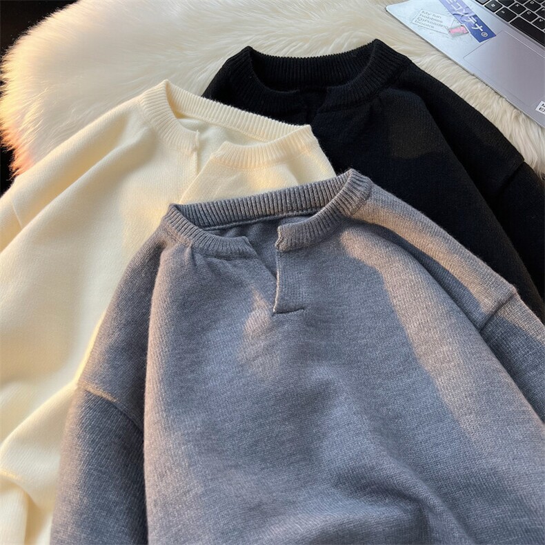 8XL-M高品质V领毛衣大码针织上衣休闲慵懒风纯色打底衫MY1508/P68,男装针织衫/毛衣,电商B238