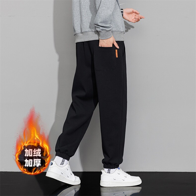 2305加绒/P55休闲裤男美式大码宽松潮男百搭长裤子卫裤男M-8XL,男装休闲裤,星座1204