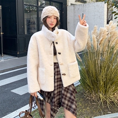 设计感ins风皮毛一体2C229-86311-P249-K398，女装短外套，2C229