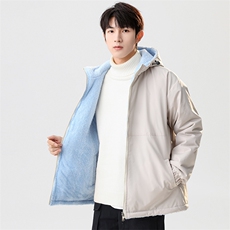 秋冬连帽加绒加厚保暖休闲痞帅棉衣情侣外套MY8920JR特批P75，男装棉衣，电商A247
