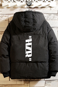 MY16002-P100 加厚加绒连帽衣男大码服男面包服男 砖墙挂拍图片
