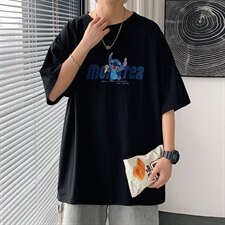 ！2021夏季新款男士短袖T恤宽松百搭五分半袖体恤衫T2153P25，男装T恤，电商B220