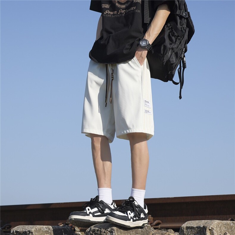 2025夏季三条杠短裤美式潮流宽松百搭无五分短裤*CK10*P28控58,男装牛仔裤,星座511-1