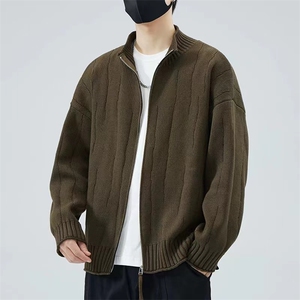 现货立领针织开衫外套男士春秋冬季毛衣914-4-5003