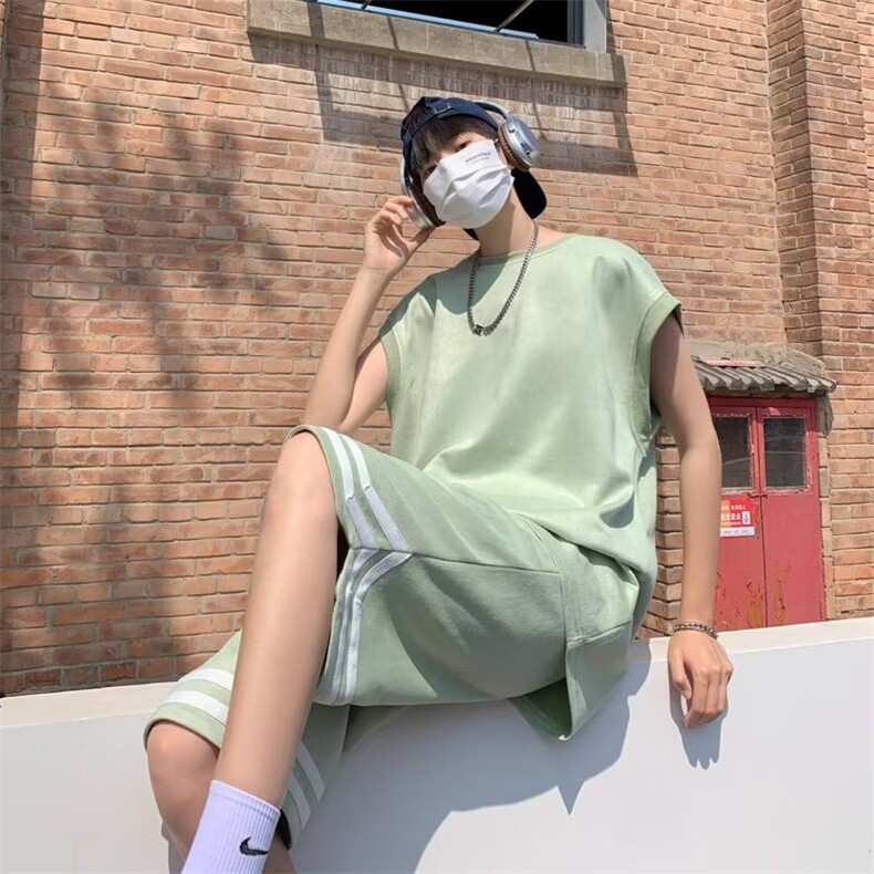 2024夏季新款男士主推短袖两件套休闲运动短裤套装TZ9088-P54,男装牛仔裤,星座1109-3