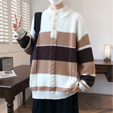 【新品】2025秋冬男士时尚休闲百搭针织连帽毛衣潮流-M243-P63，男装针织衫/毛衣，星座1105-1
