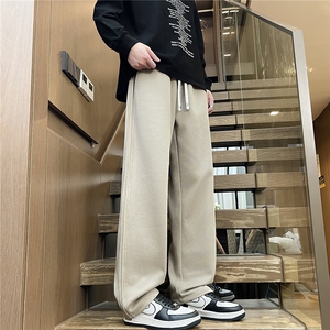 休闲裤男士2025新款秋季宽松直筒裤子春秋款垂感针织卫裤M553-P40图片