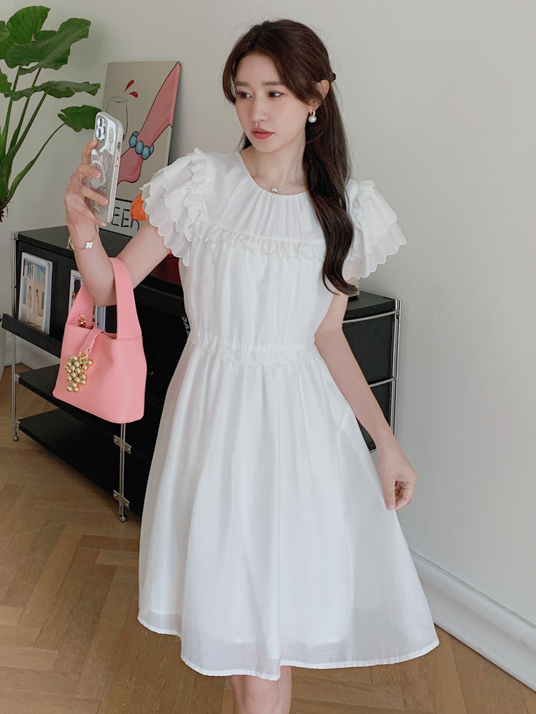 2023法式荷叶边设计精致少女感【现货】082-5079P115K168,女装连衣裙,浙宝192（原082）