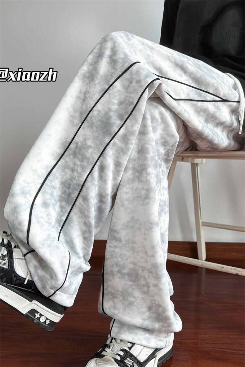 XZ616秋季新款重磅水洗满印包条拼接休闲长裤TY1068特P40控68,男装休闲裤,星座512A（原616）
