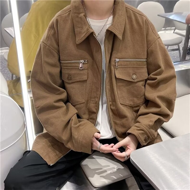高街麂皮绒休闲夹克男外套Y6603P70,男装夹克,星座1116-2