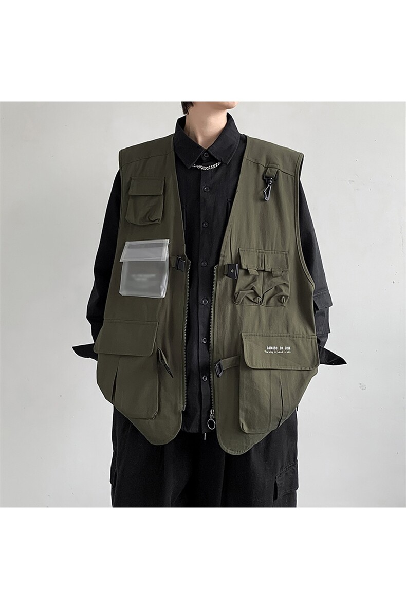休闲马甲男宽松工装百搭ins潮流机能风M101-P45,男装工装外套,电商D202-1