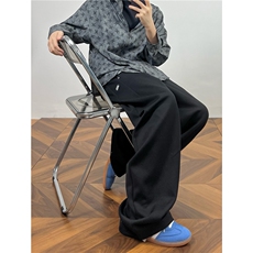 65%棉设计感拼接卫裤男长裤直筒常规特P45加绒50控7888，男装休闲裤，电商D205