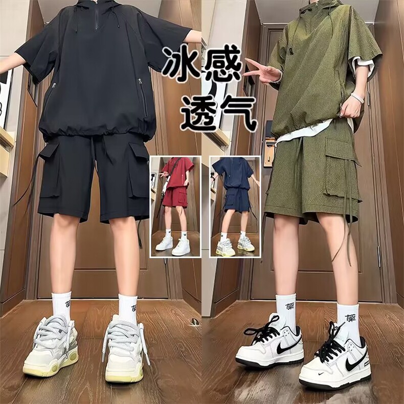 量大优 供视频 泡泡纱夏款工装短裤男 CP72-特p25图片