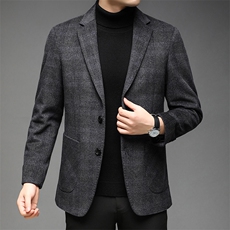 中年男士羊毛西装秋冬商务休闲百搭单西服男上衣外套DS81010-P275，男装西服，电商B212（原钱塘6029）