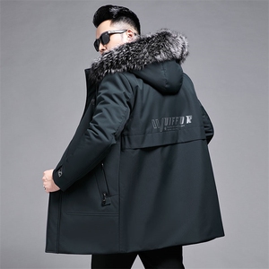B28875钱塘2020-3冬季新款银狐毛领男中长款羽绒服内胆可脱卸P390图片