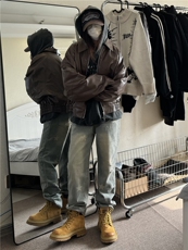 美式hiphop纯色星星装饰修身直筒牛仔裤控价68，男装牛仔裤，星座310A-4