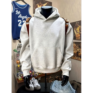 抖音得物高品质二开 秋冬美式高街重磅结构辑明线连帽卫衣外套W75,男装卫衣,电商A486