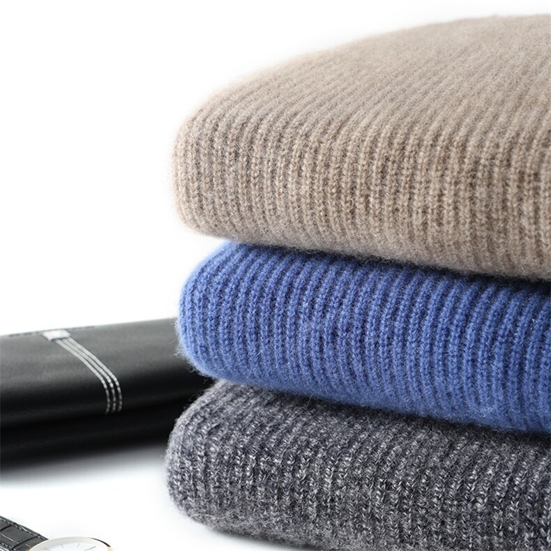 秋冬新款男圆领斜纹加厚baby小山羊绒衫商务休闲宽松针织打底毛,男装羊绒开衫,暖钟情羊绒