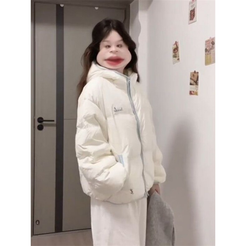 1506-1/M78221/P89女冬季韩版白蓝撞色拼接连帽条纹面包服,男装卫衣,星座1506-1