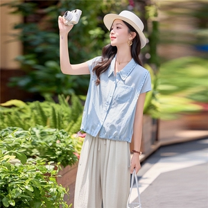 现货i。2026年夏季套装两件套刺绣女上衣图片