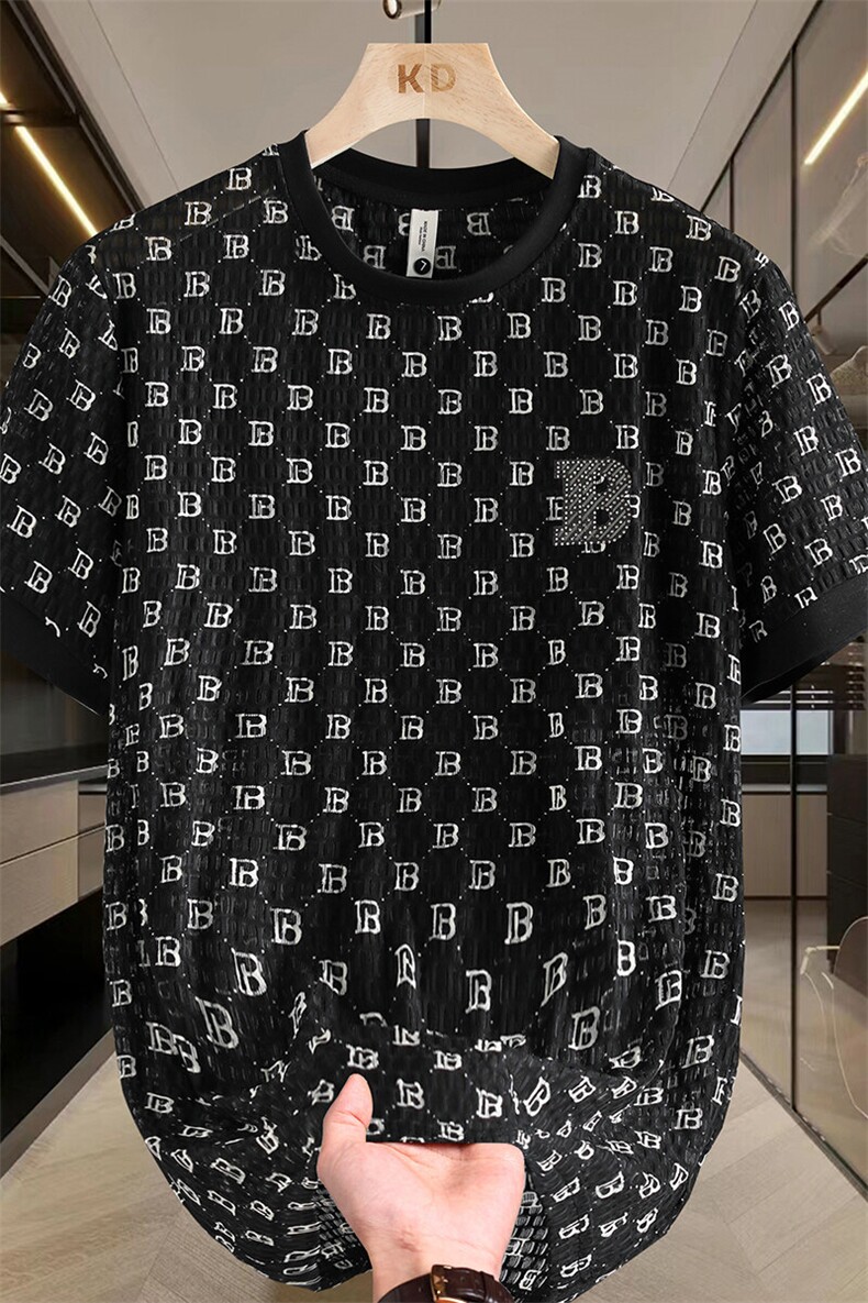 夏季新款短袖圆领冰丝休闲青年修身短袖T恤上衣L301-P27,男装T恤,星座310B-3