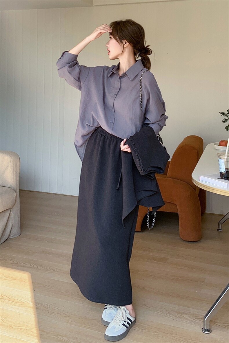 法式复古气质套装裙女2025春季新款高级感衬衫马甲半身裙三件套潮,女装套装/套裙,2C051