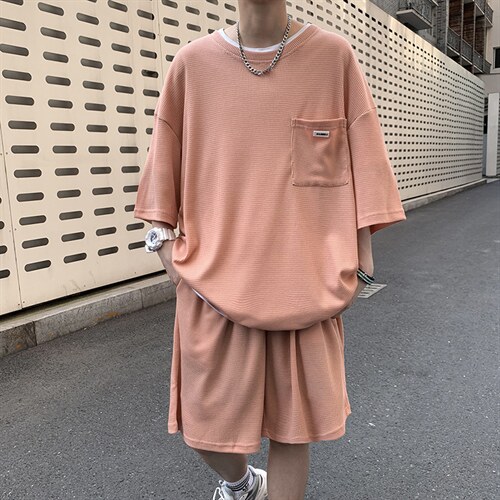 百搭时尚新款原宿男T恤简约日系休闲套装H92P40，男装休闲套装，星座1116-2