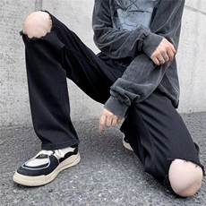 牛仔裤男秋季潮大码休闲裤子高街N6016P38，男装牛仔裤，星座1116-2